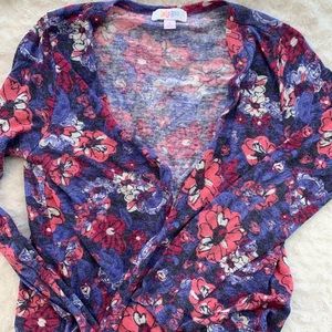 LuLaRoe Floral Sarah Duster Cardigan
